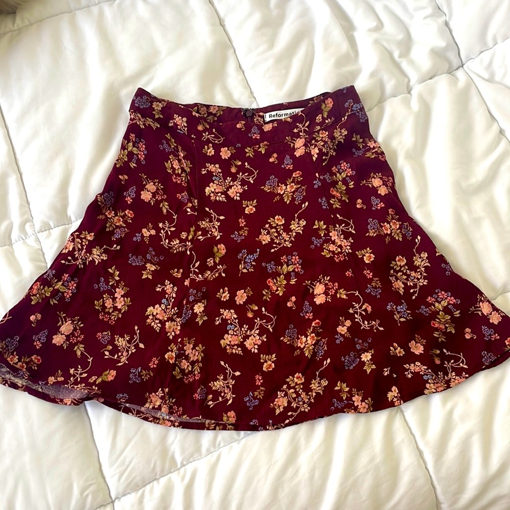 Reformation mini skirt size 0